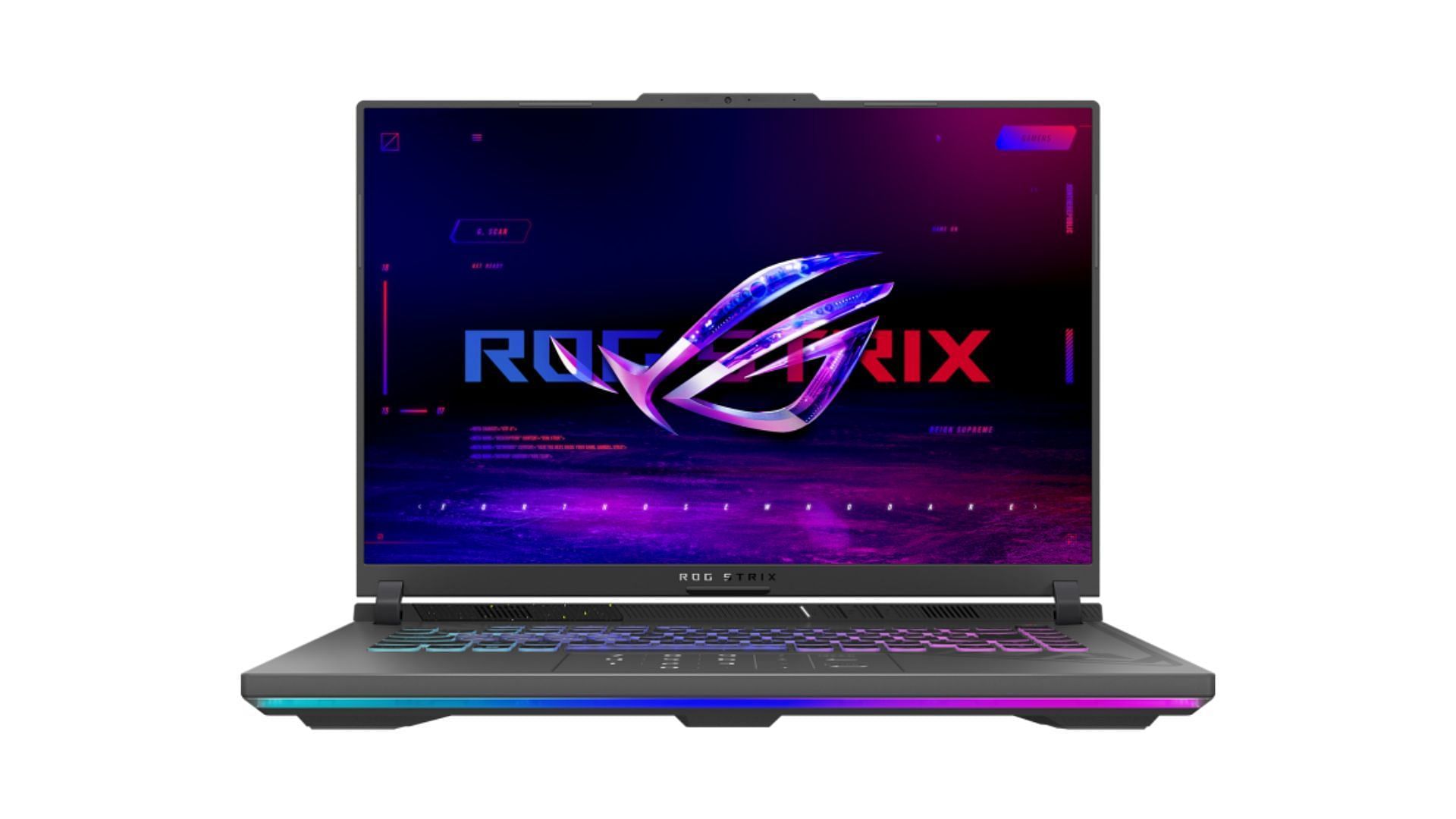 The ROG Strix G16 features a large 16-inch FHD+ screen (Image via Asus)